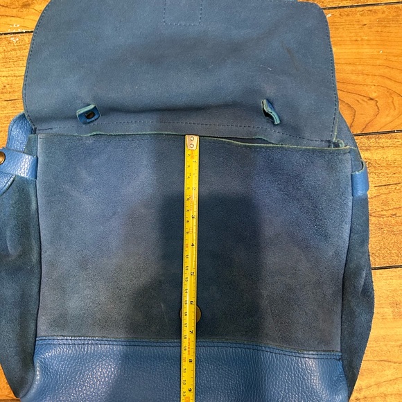 Blue Vintage Suede Purse - Picture 6 of 7